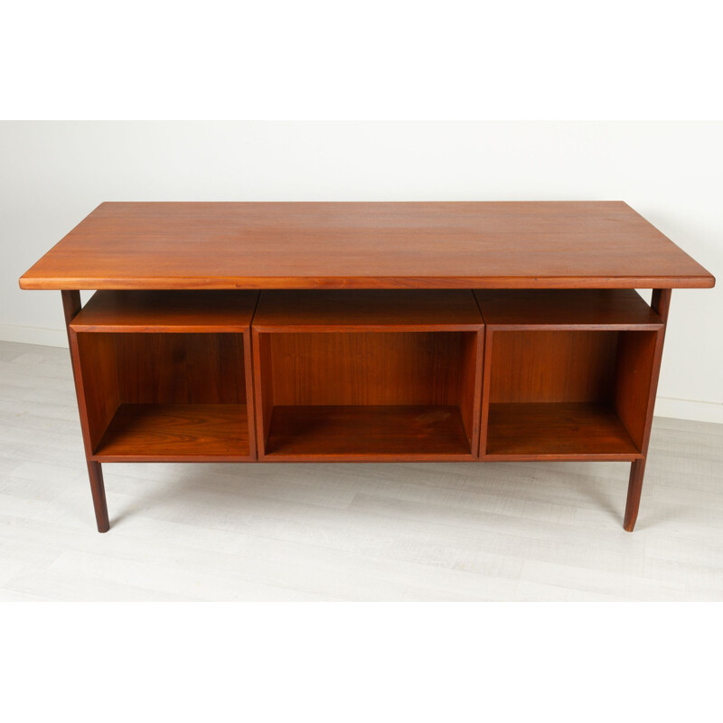 Vintage Scandinavian teak desk by Kai Kristiansen for Feldballes Moblefabrik, 1960