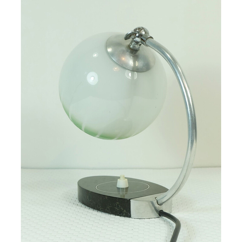 Lampe de table en marbre et verre - 1930