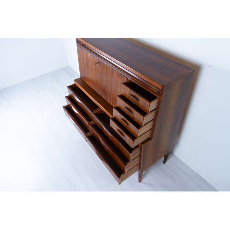 Vintage Danish rosewood secretary by Erling Torvits for Klim Møbelfabrik, 1960s