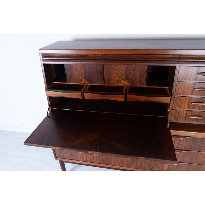 Vintage Danish rosewood secretary by Erling Torvits for Klim Møbelfabrik, 1960s