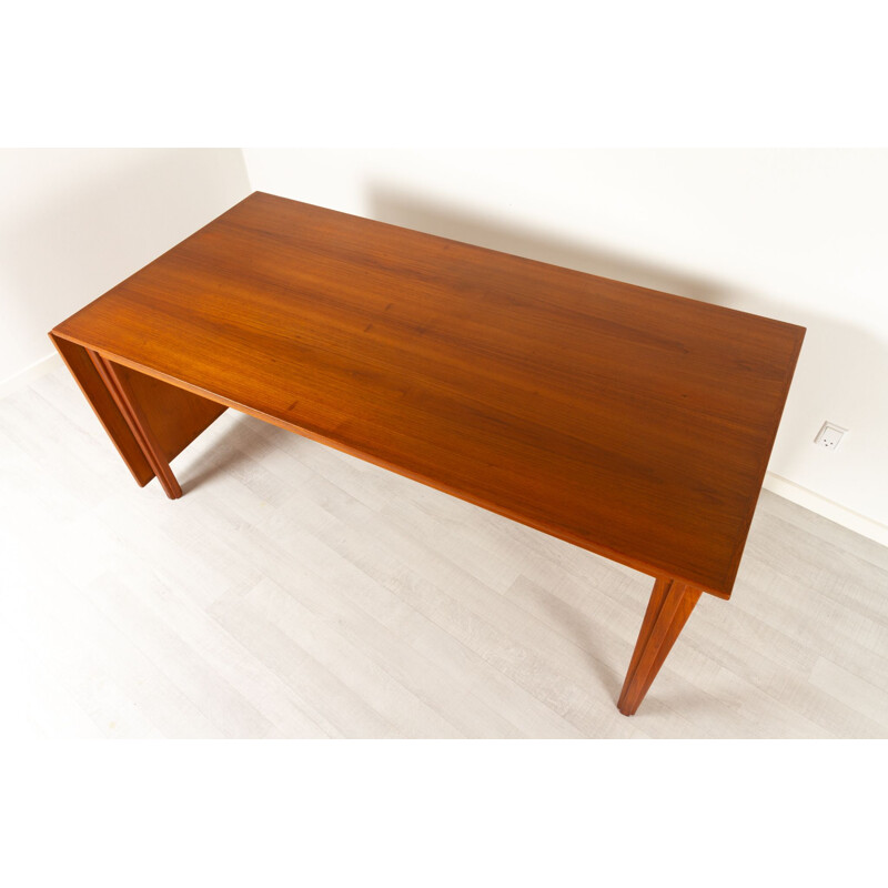 Danish vintage teak Drop Leaf dining table, 1960s