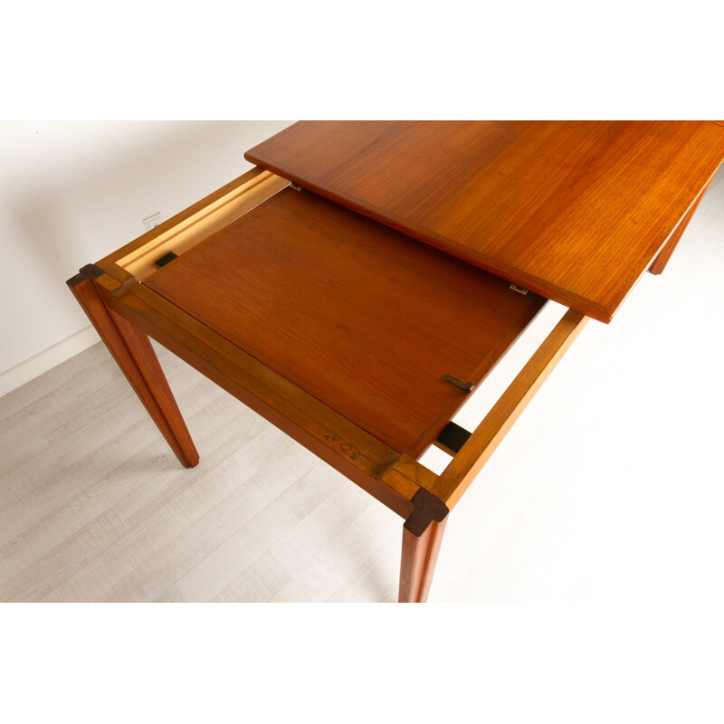 Danish vintage teak Drop Leaf dining table, 1960s