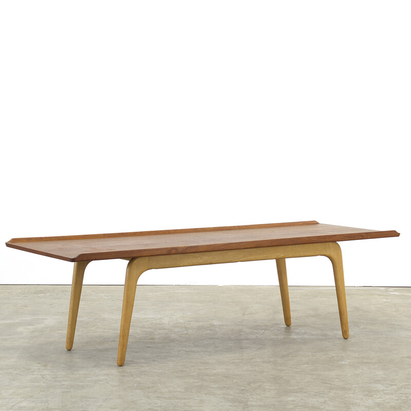 Grande table basse vintage en teck et chêne, Aksel BENDER MADSEN - 1960