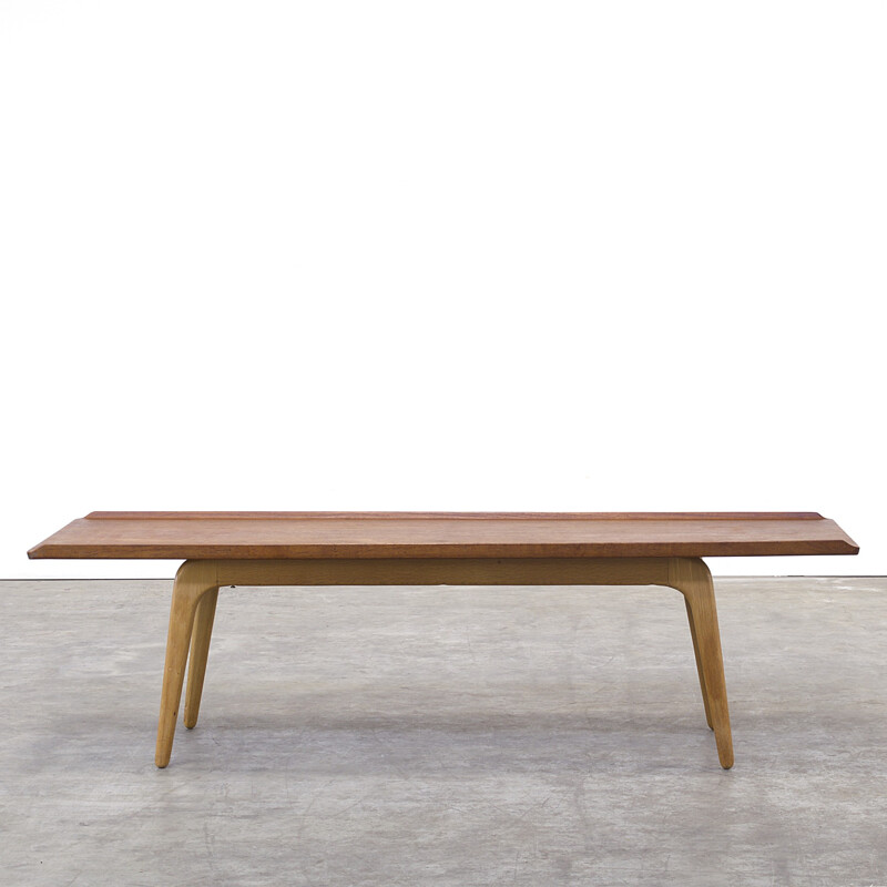 Grande table basse vintage en teck et chêne, Aksel BENDER MADSEN - 1960