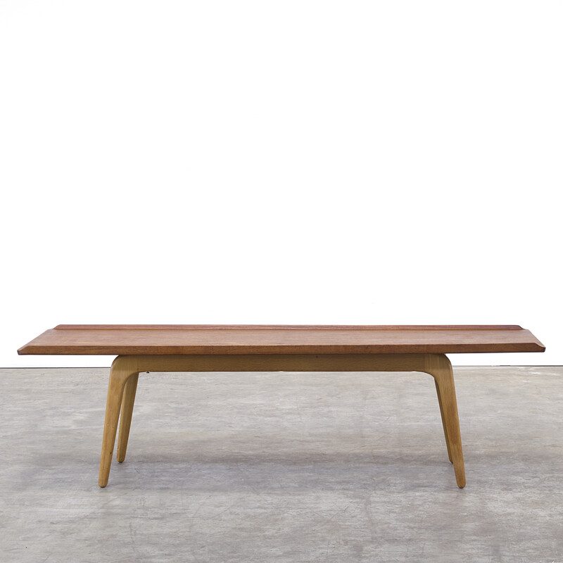 Large coffee tablei n teak and oak, Aksel BENDENR MADSEN - 1960s