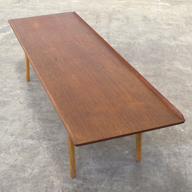 Large coffee tablei n teak and oak, Aksel BENDENR MADSEN - 1960s