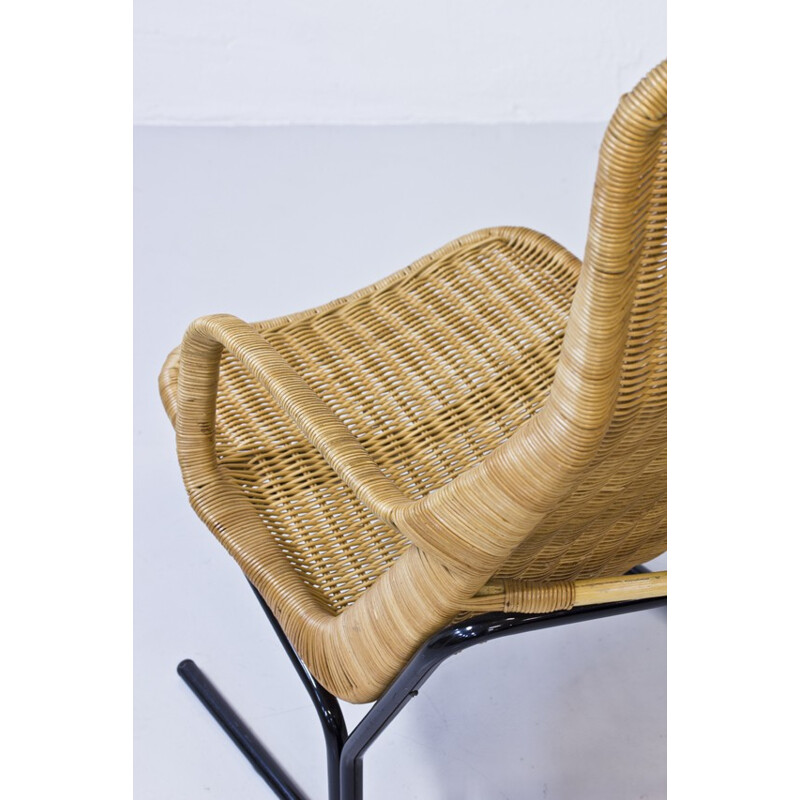 Rohé Noordwolde wicker lounge chair, Dirk VAN SLIEDREGT - 1960s