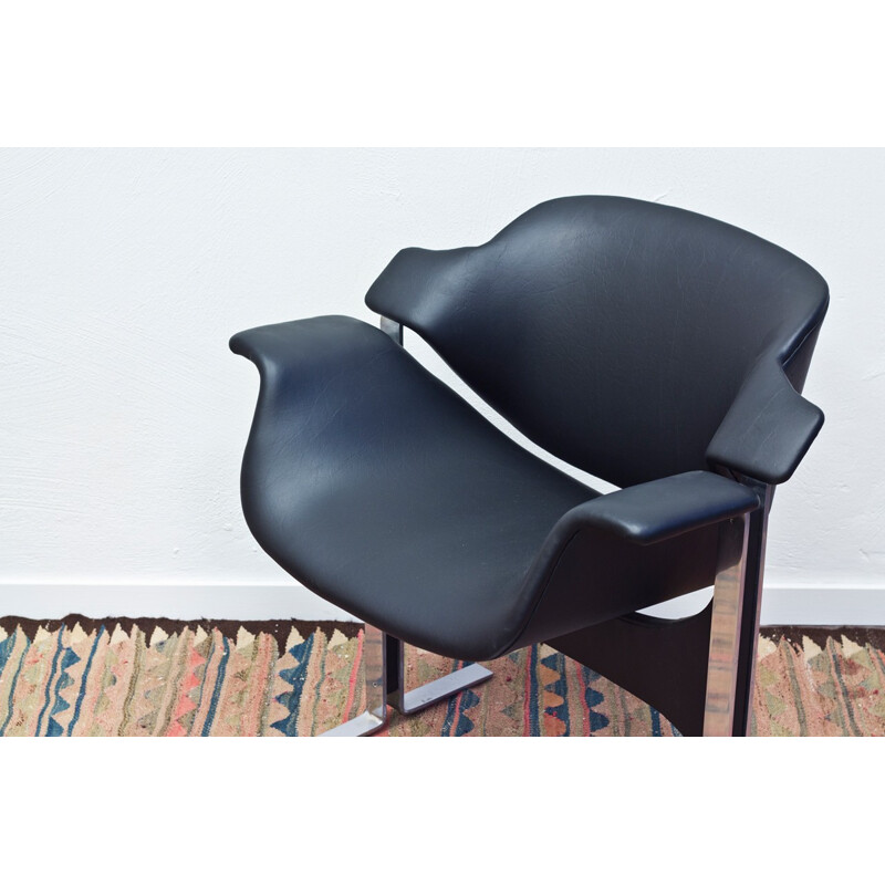 Pair of dutch Kembo easy chair, J. B. MEYER - 1970s