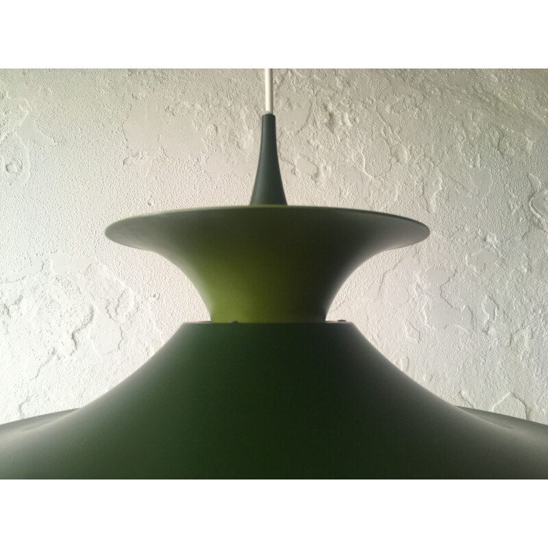 Vintage green Radius pendant lamp by Erik Balslev for Fog and Morup, Denmark 1960s