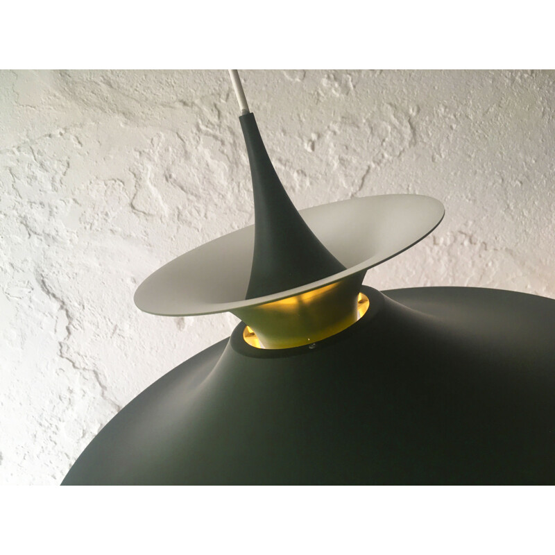 Vintage green Radius pendant lamp by Erik Balslev for Fog and Morup, Denmark 1960s