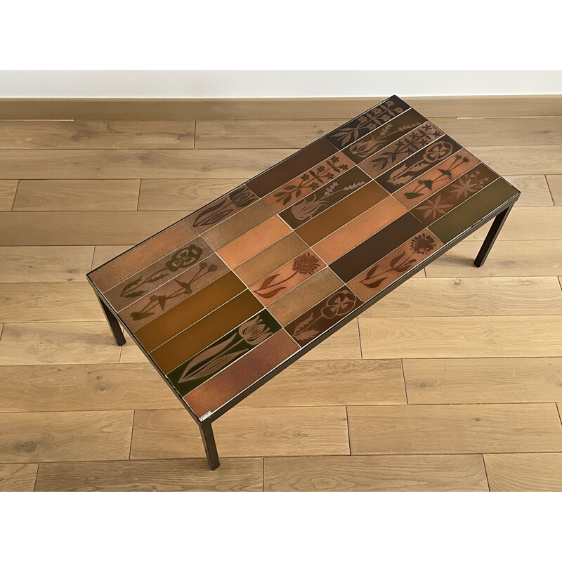 Vintage ceramic coffee table by Roger Capron, 1960