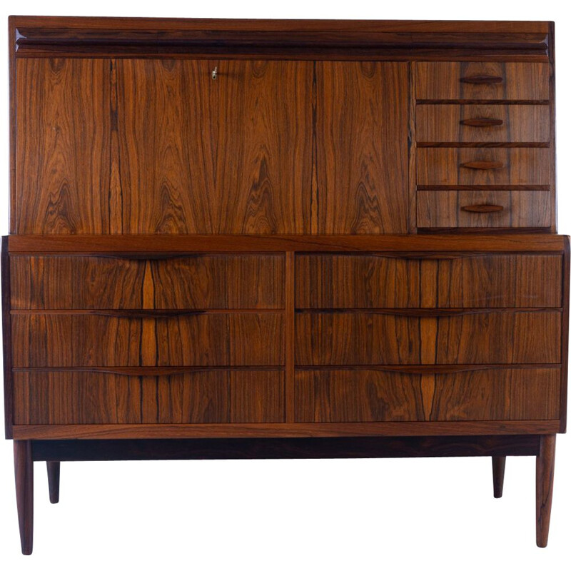 Vintage Danish rosewood secretary by Erling Torvits for Klim Møbelfabrik, 1960s