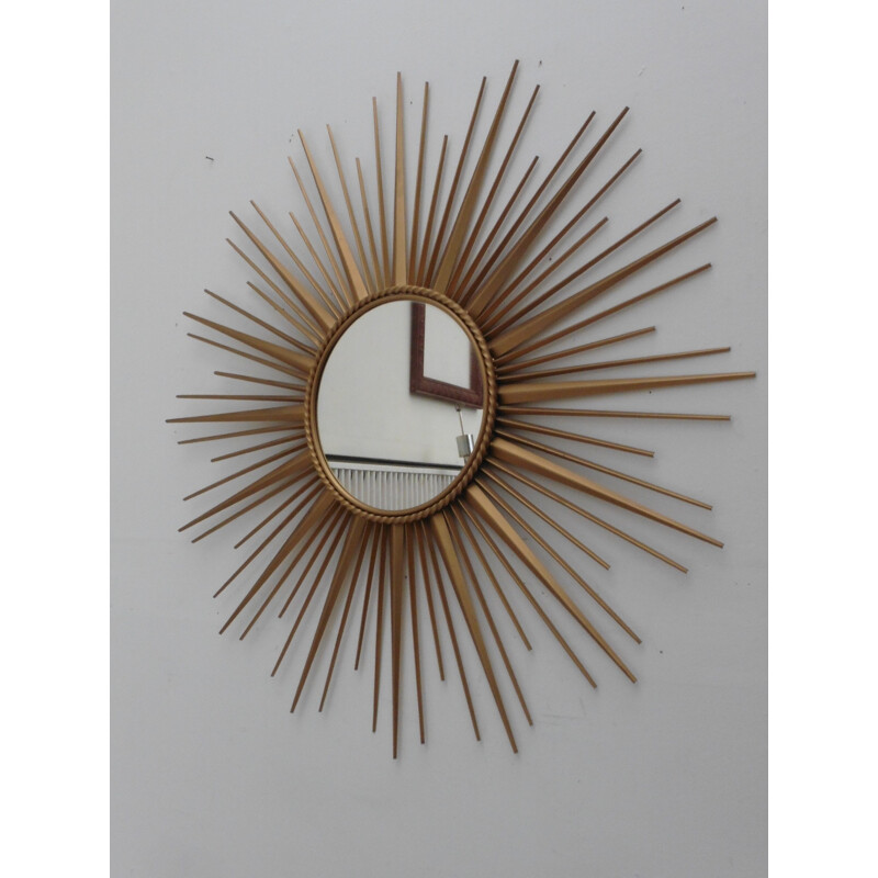 Grand miroir soleil Chaty Vallauris 95 cm - 1960