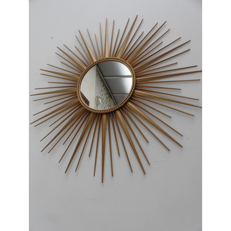 Grand miroir soleil Chaty Vallauris 95 cm - 1960