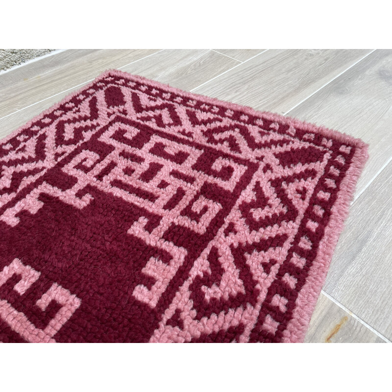 Vintage bohemian rug in pure wool, 1970