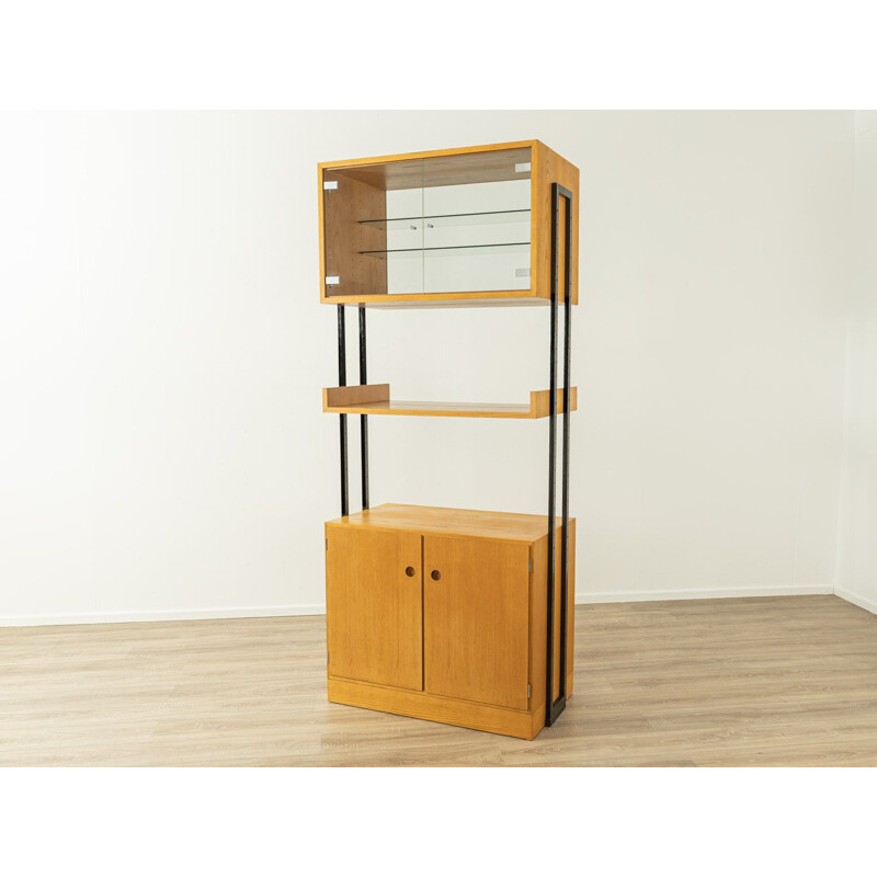 Vintage ash wood divider with three shelves, Germany 1960
