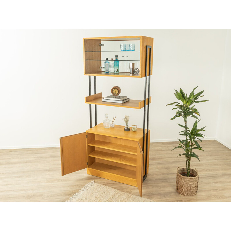 Vintage ash wood divider with three shelves, Germany 1960