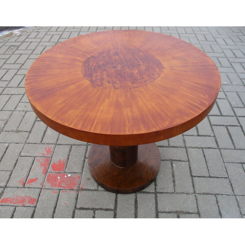 Vintage Art Deco birchwood coffee table, 1930s