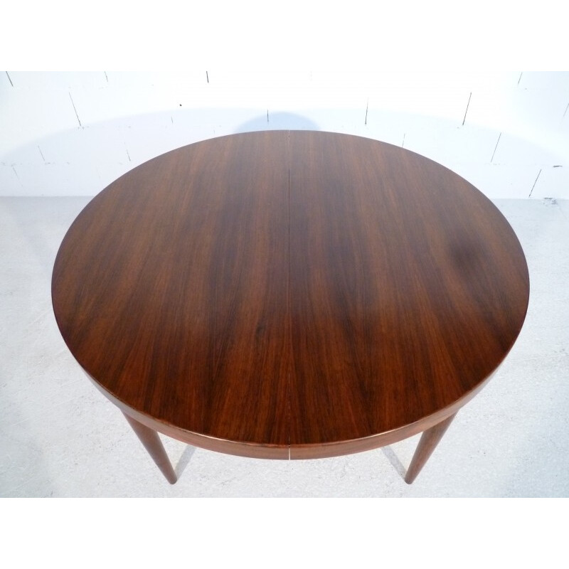 Round rosewood table, Kai KRISTIANSEN - 1960s