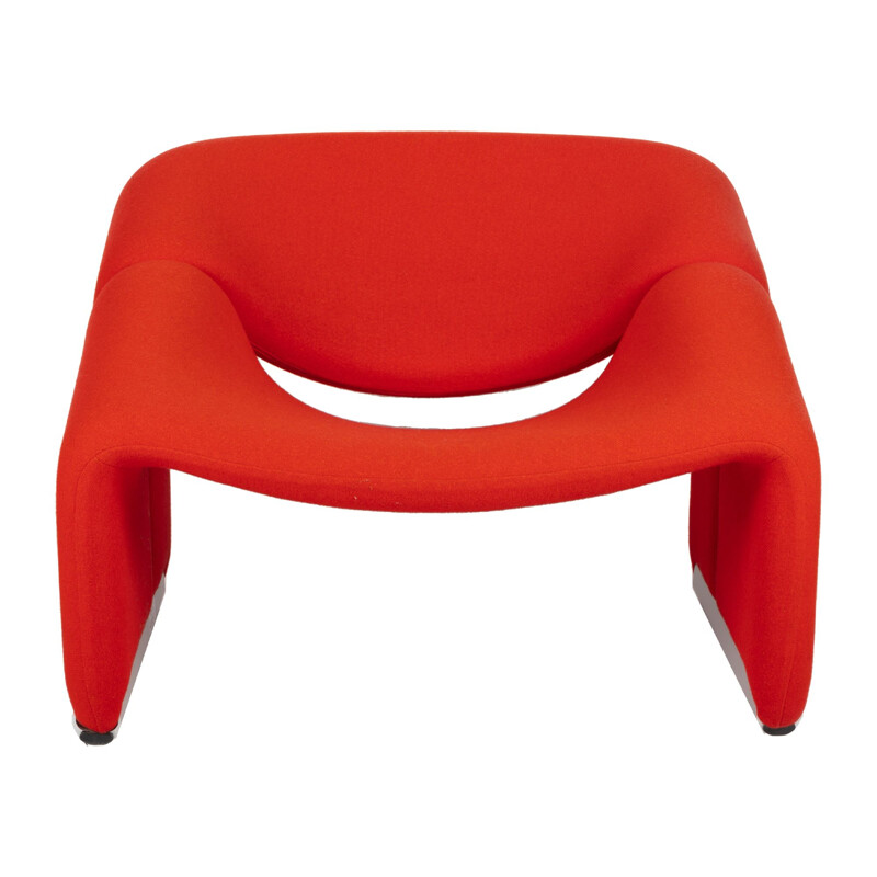 Vintage red Groovy armchair F598 by Pierre Paulin for Artifort