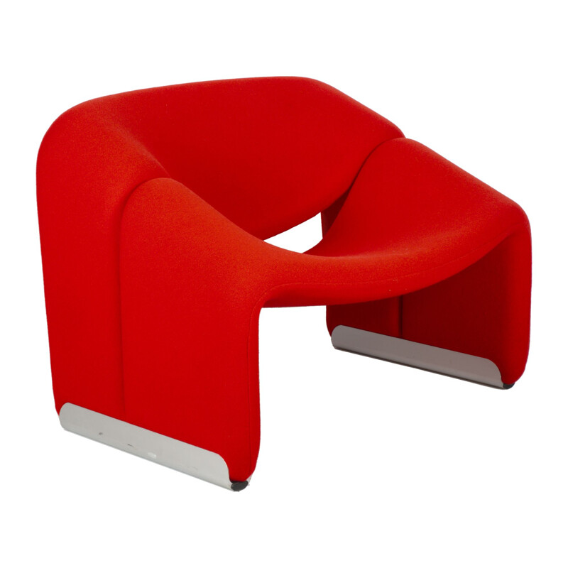 Groovy F598 vintage fauteuil in rood van Pierre Paulin voor Artifort