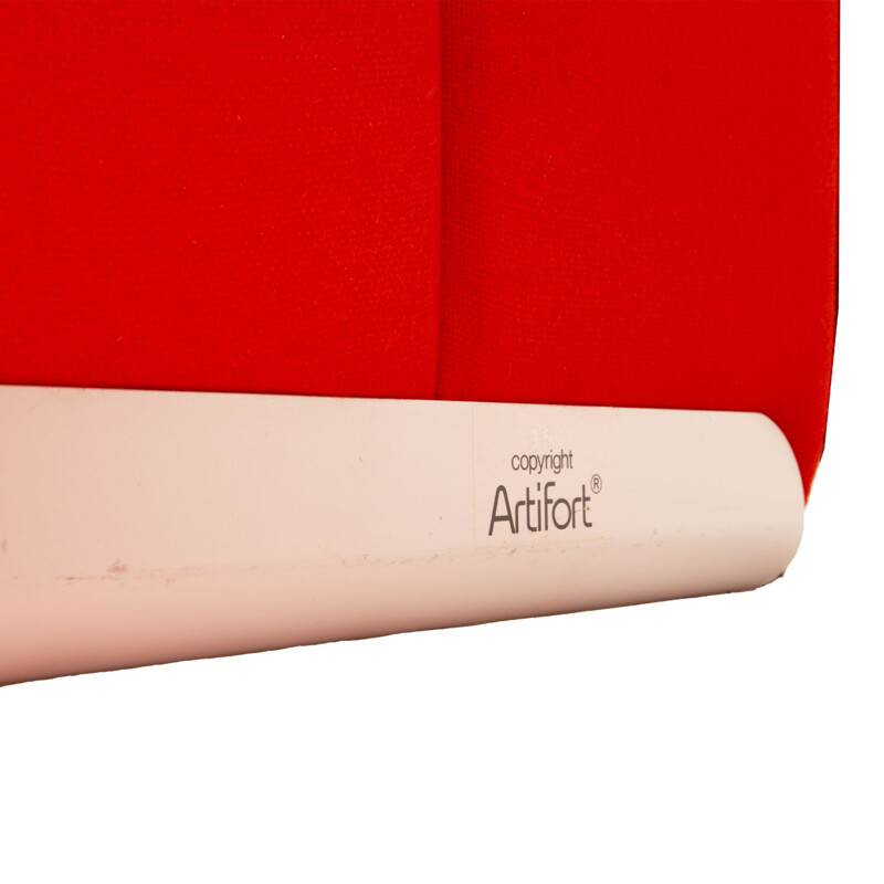 Groovy F598 poltrona vintage em vermelho por Pierre Paulin para Artifort