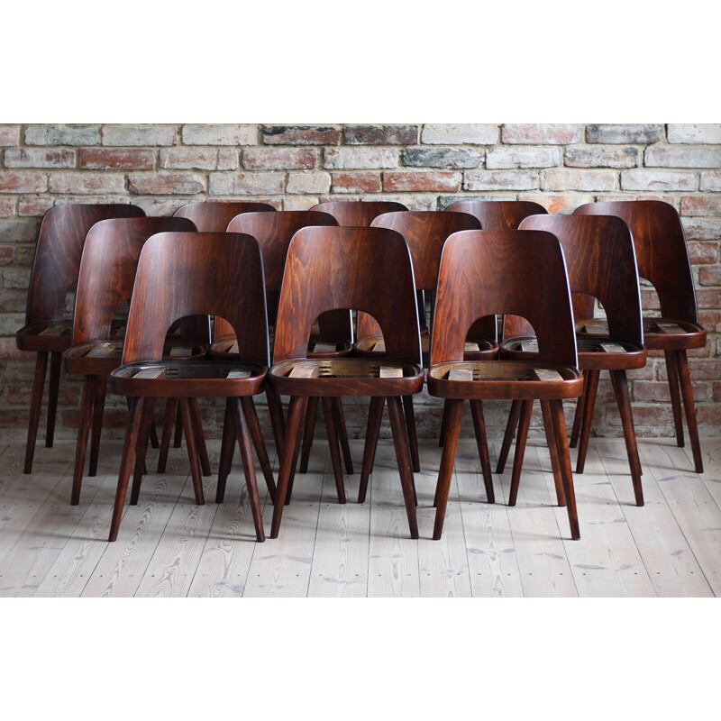 Set of 16 vintage dining chairs by Oswald Haerdtl, 1950s