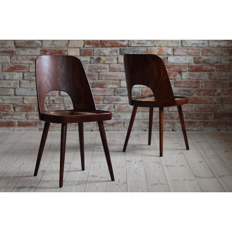 Set of 16 vintage dining chairs by Oswald Haerdtl, 1950s