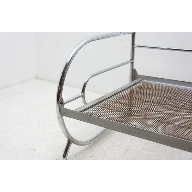 Vintage chrome Bauhaus sofa by Slezák Company, 1930s