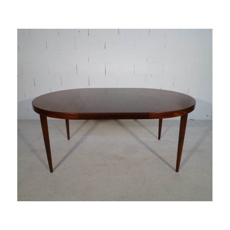 Round rosewood table, Kai KRISTIANSEN - 1960s