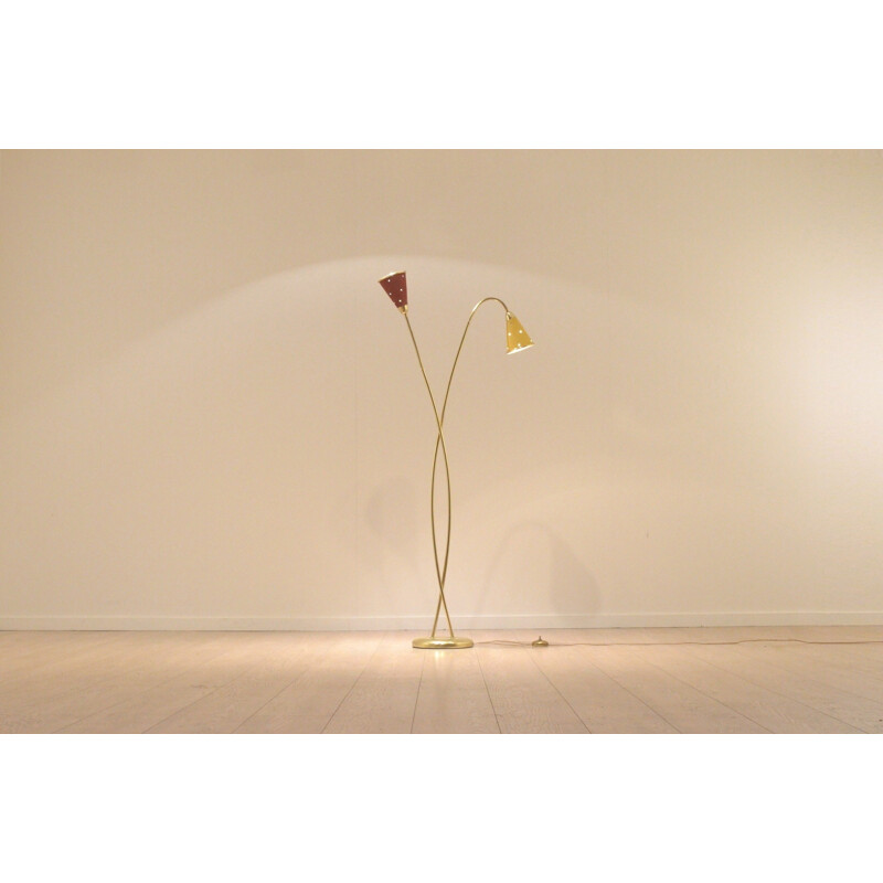 French Maison Lunel floor lamp in metal - 1950s