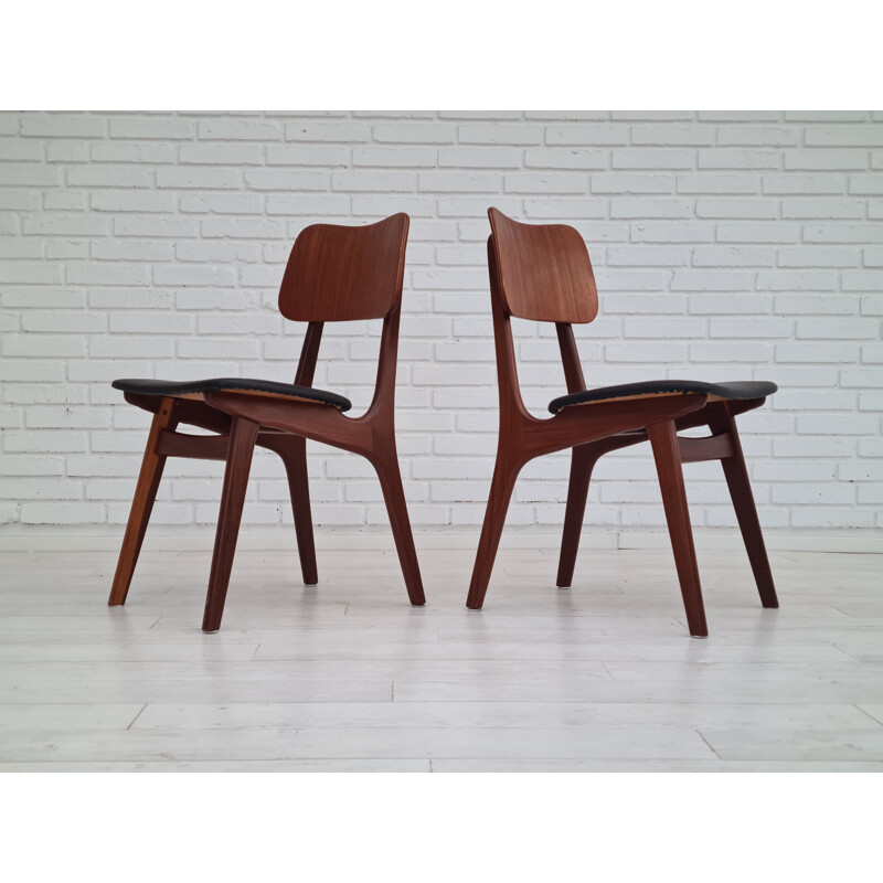 Paar vintage stoelen model 74 van Ib Kofod-Larsen, 1960