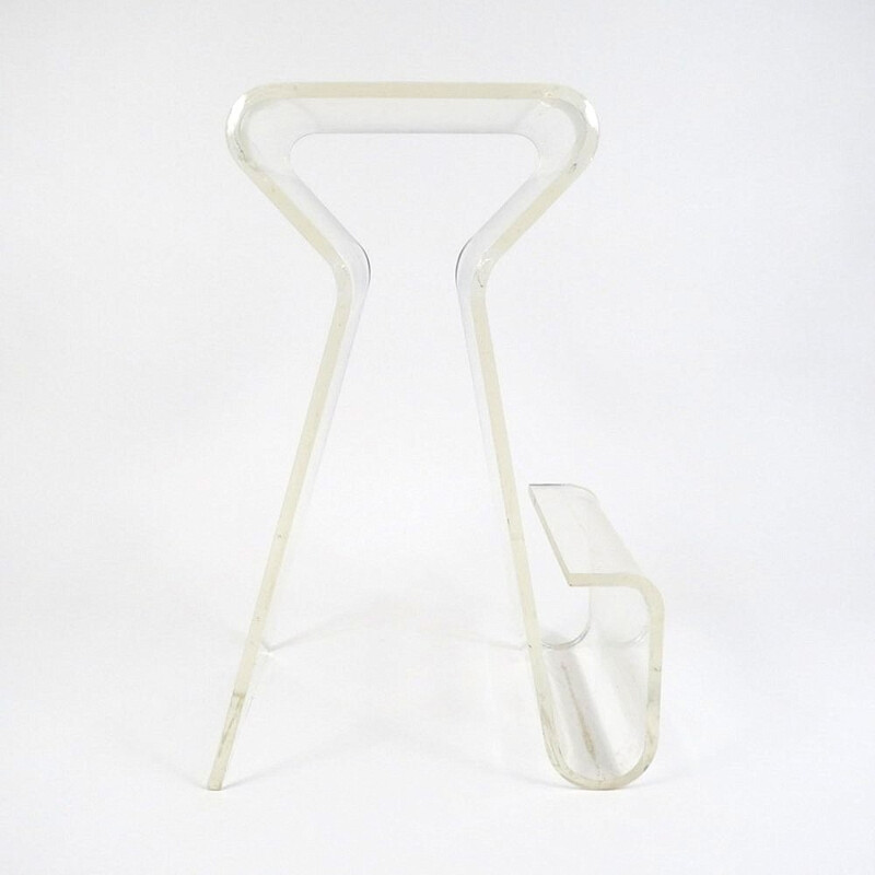 Mid-century bar stool in acrylic glass - 1970s