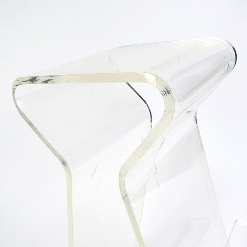 Mid-century bar stool in acrylic glass - 1970s
