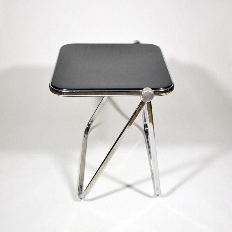 Vintage folding desk in black platone by Giancarlo Piretti for Anonima Castelli, 1970s