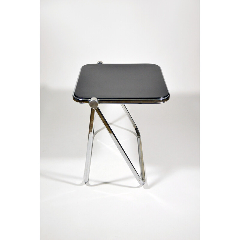 Vintage folding desk in black platone by Giancarlo Piretti for Anonima Castelli, 1970s