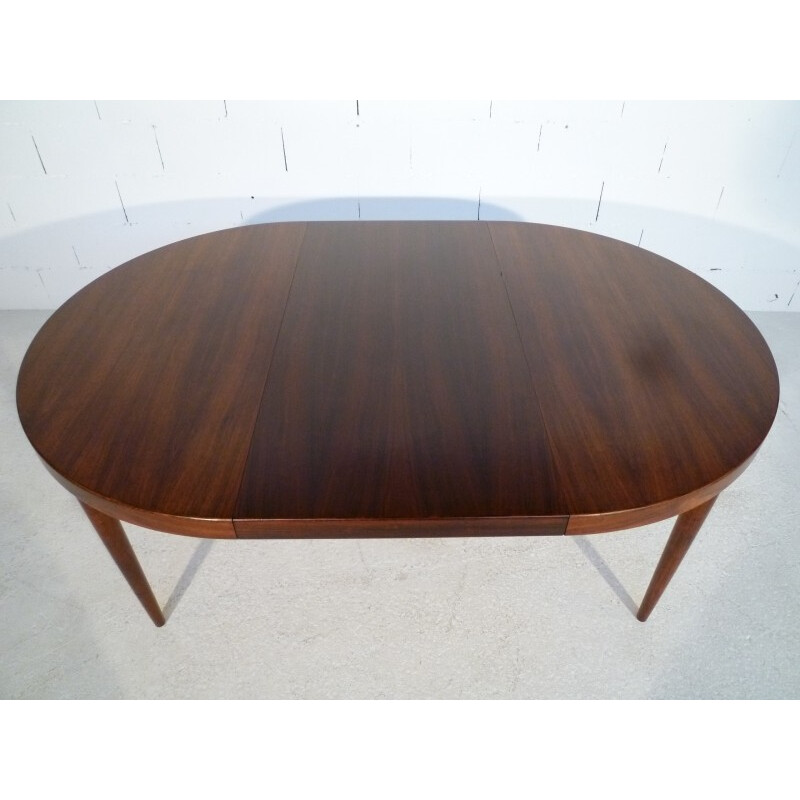 Round rosewood table, Kai KRISTIANSEN - 1960s