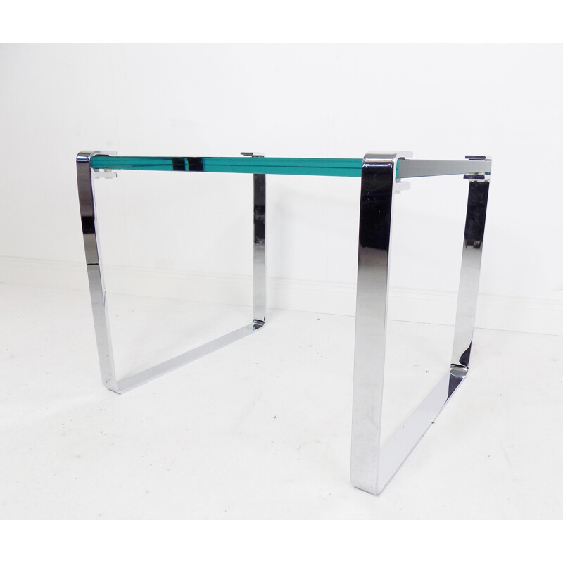 Vintage 1022 glass side table by Peter Draenert, Germany 1960s