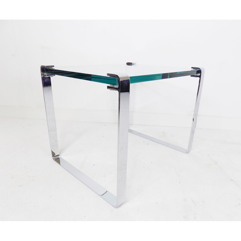Vintage 1022 glass side table by Peter Draenert, Germany 1960s