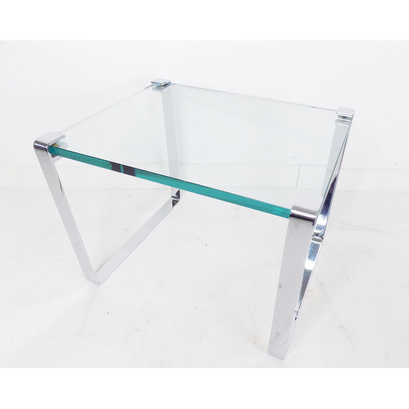 Vintage 1022 glass side table by Peter Draenert, Germany 1960s