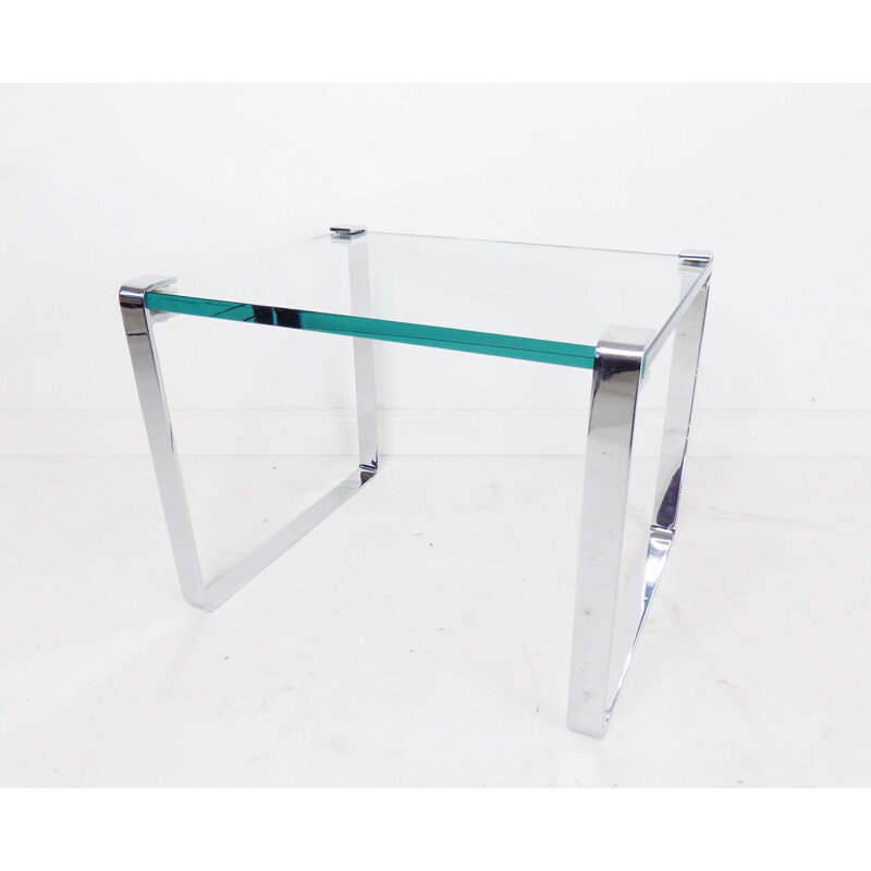 Vintage 1022 glass side table by Peter Draenert, Germany 1960s