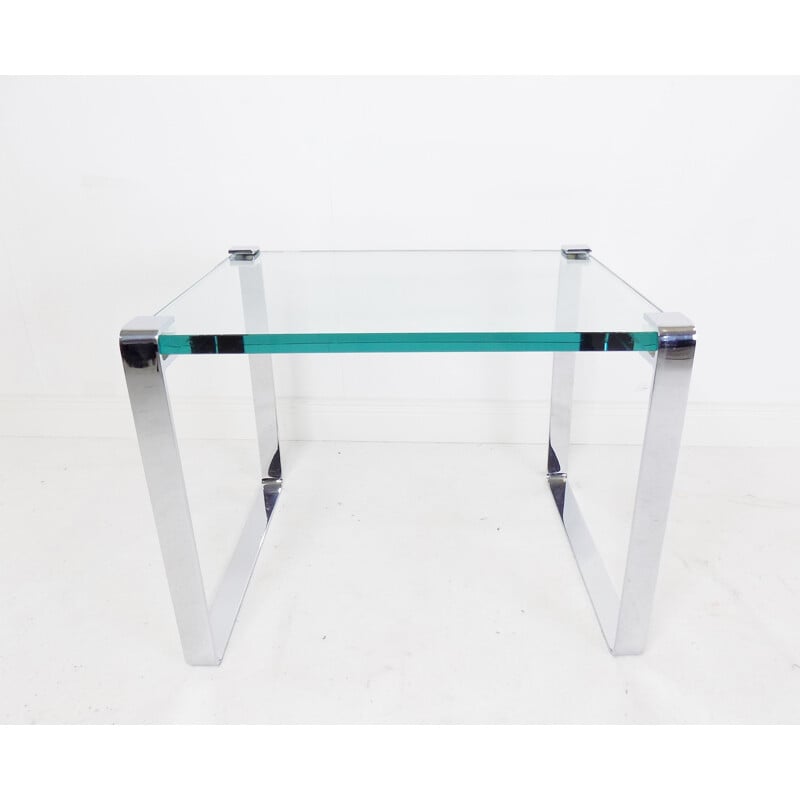 Vintage 1022 glass side table by Peter Draenert, Germany 1960s