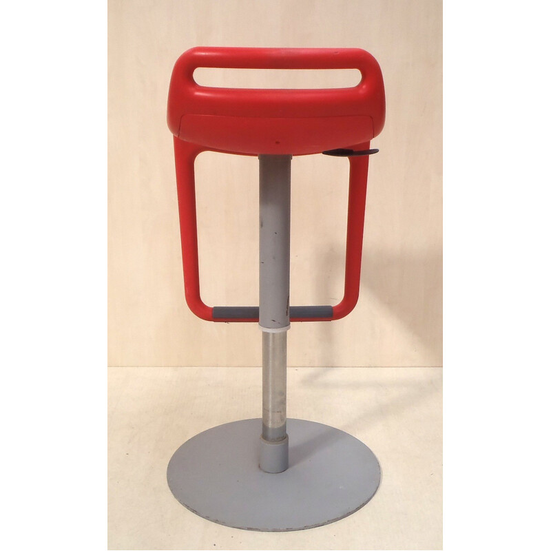 4 italian red stools - 1980s