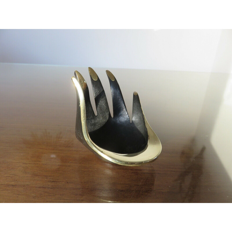 Vintage bronze ashtray by Walter Bosse for Herta Baller, 1950s