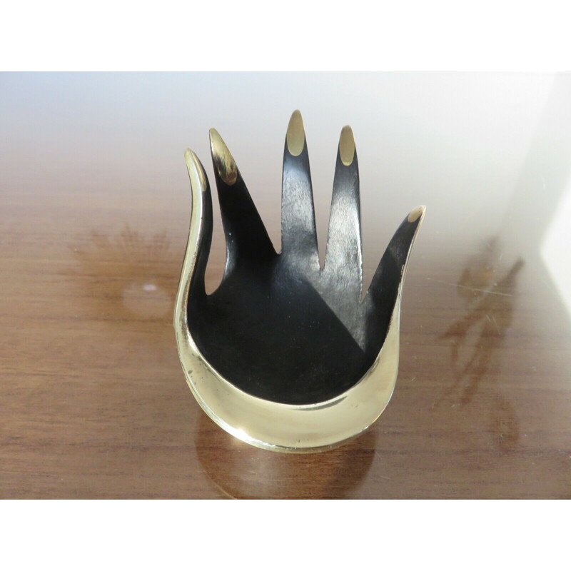 Vintage bronze ashtray by Walter Bosse for Herta Baller, 1950s