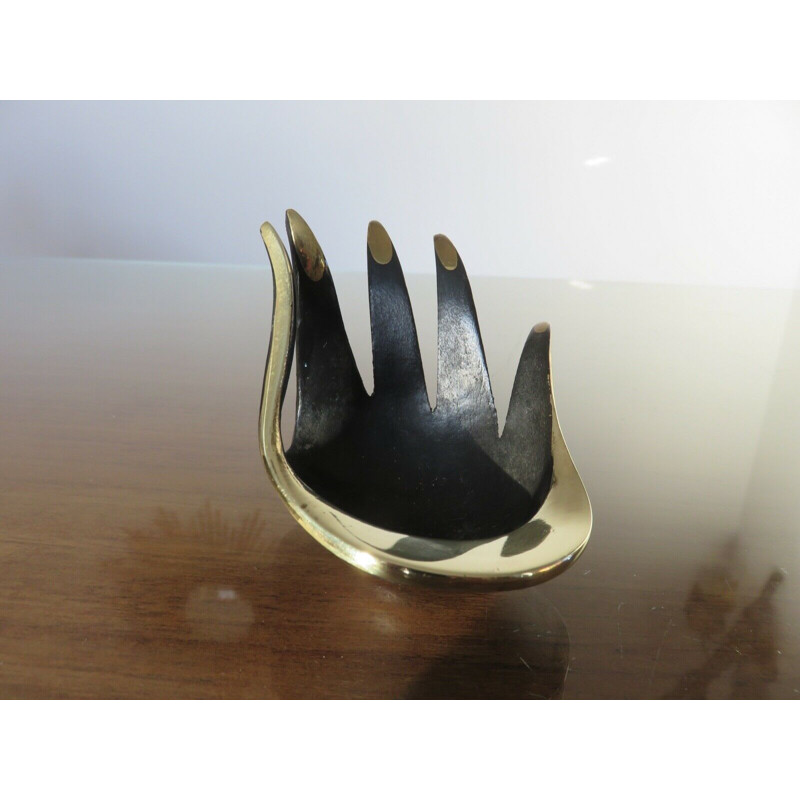 Vintage bronze ashtray by Walter Bosse for Herta Baller, 1950s