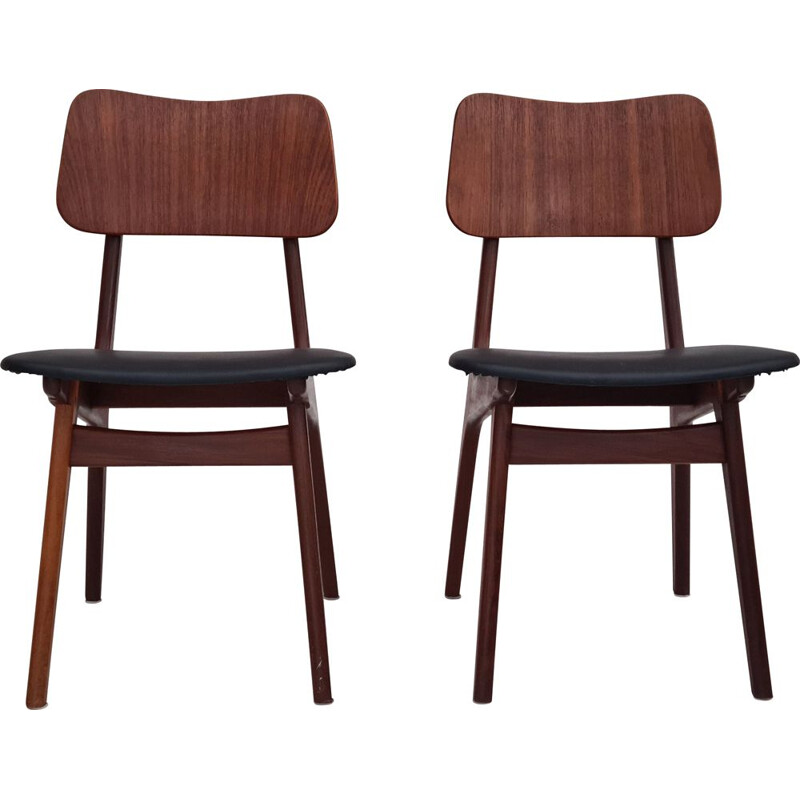 Paire de chaises vintage modèle 74 par Ib Kofod-Larsen, 1960