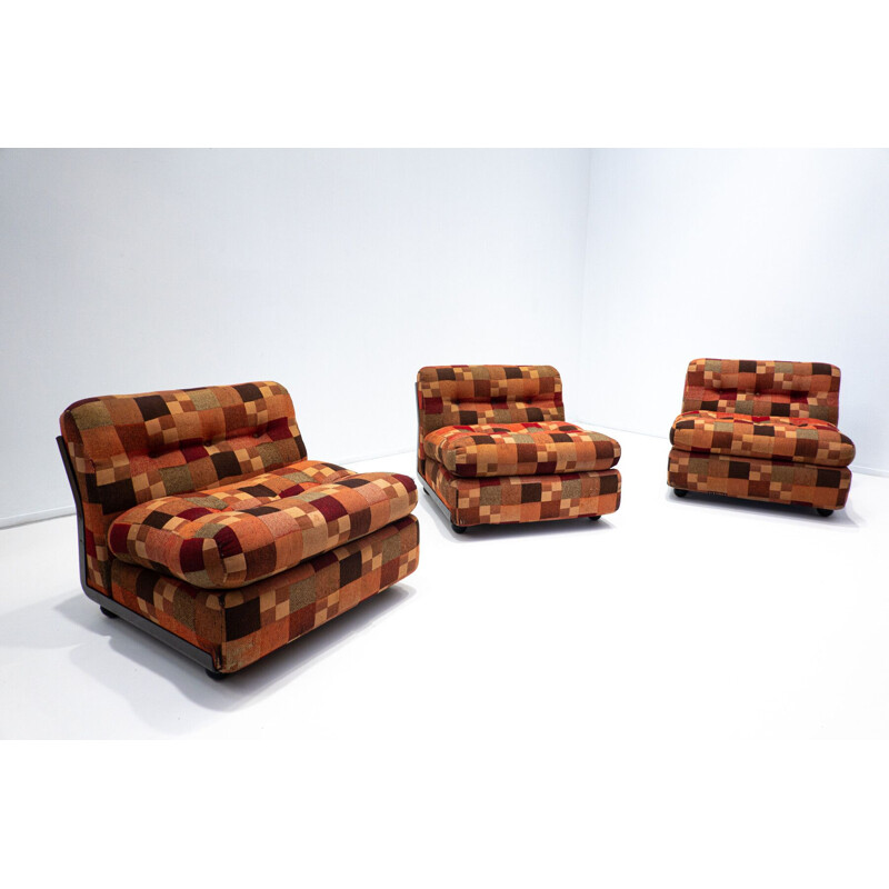 Set van 3 vintage "Amanta" fauteuils van Mario Bellini, 1960