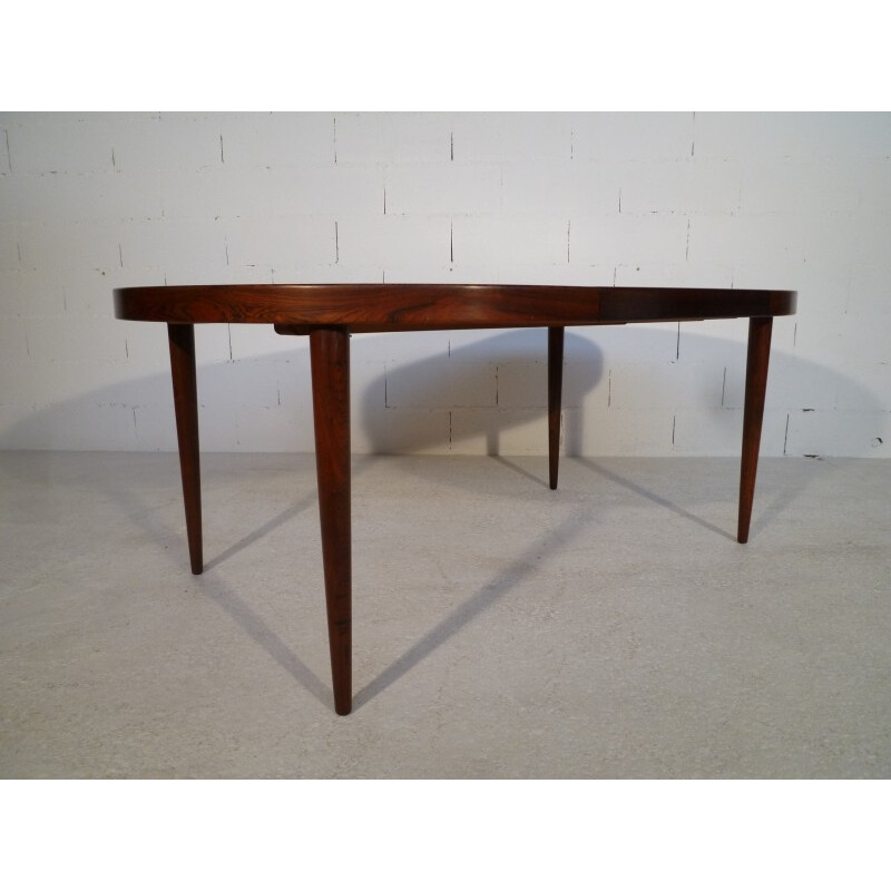 Table ronde en palissandre, Kai KRISTIANSEN - années 60