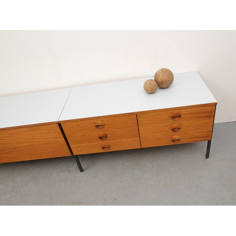 Lowboard in teak and formica - 1960s